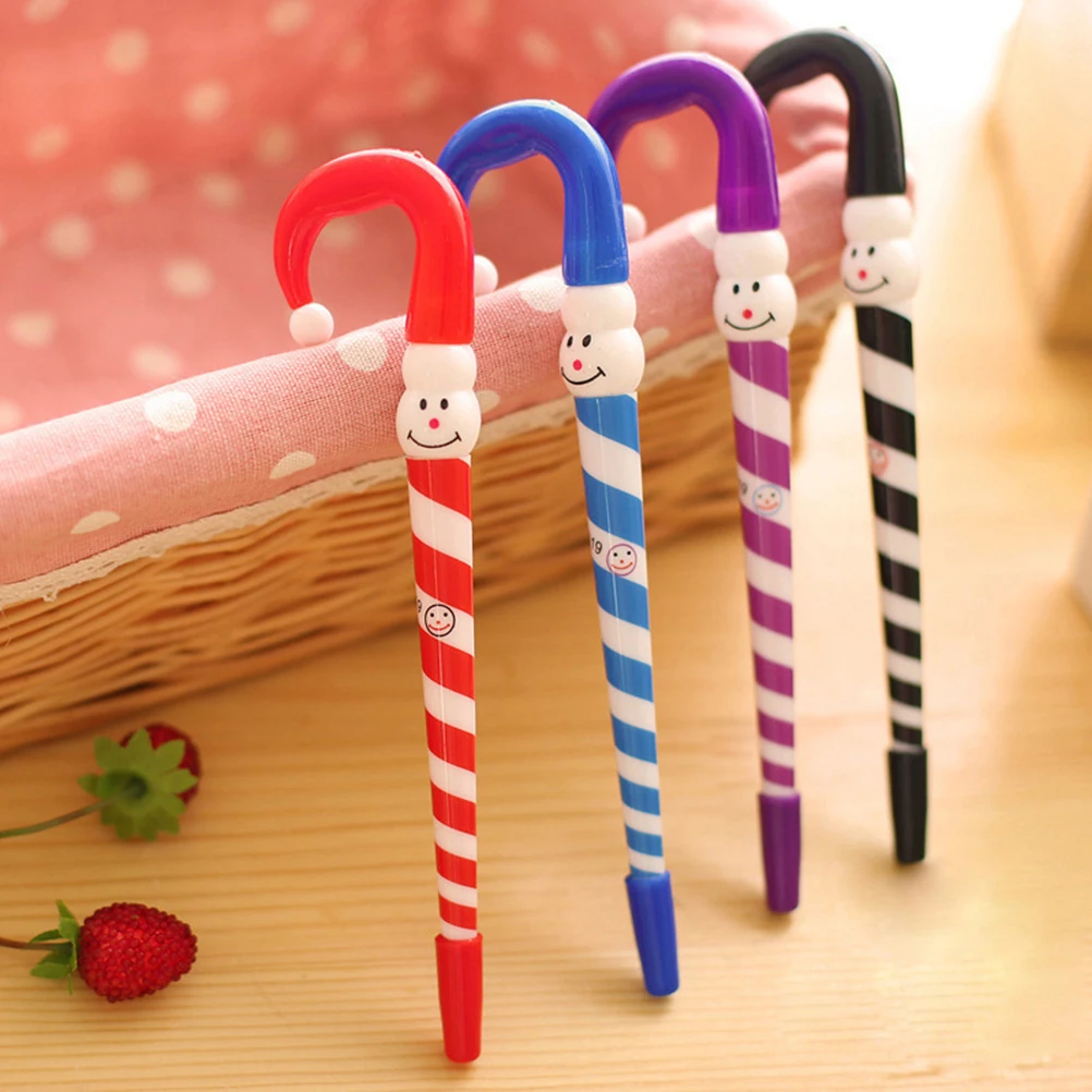 

5 Pcs 0.5mm Pens Christmas Gel Gift Cartoon Writing Blue Oily Presents Ballpoint
