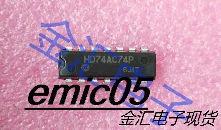

10 шт., оригинальный HD74AC74P 14.DIP14