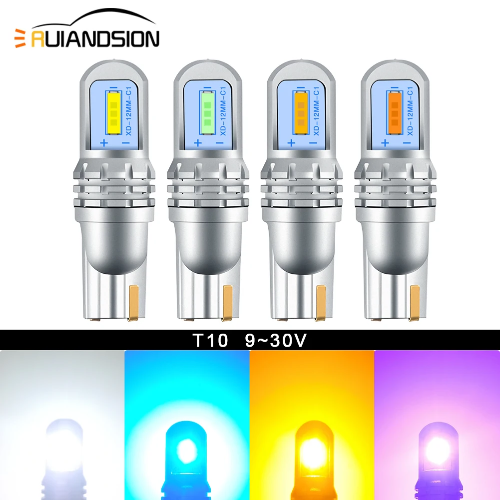

Ruiandsion T10 LED Car Signal Light W5W Led 9-30V Trunk Lamp Interior Reading Dome Map Wedge Light Fit For Truck Auto Front Bulb