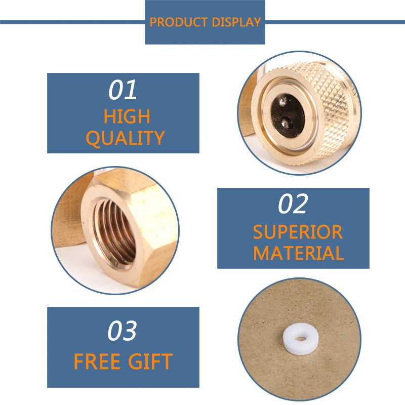 M10x1 الموضوع أنثى قطع الاتصال السريع 8 مللي متر مقرنة مآخذ تركيبات النحاس 2 قطعة/المجموعة