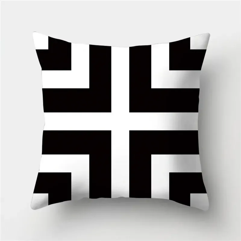 Pillow cover 50x50 Pillow cases 50x50 45x45cm black geometric stripes irregular pattern series cushion cover square pillow case