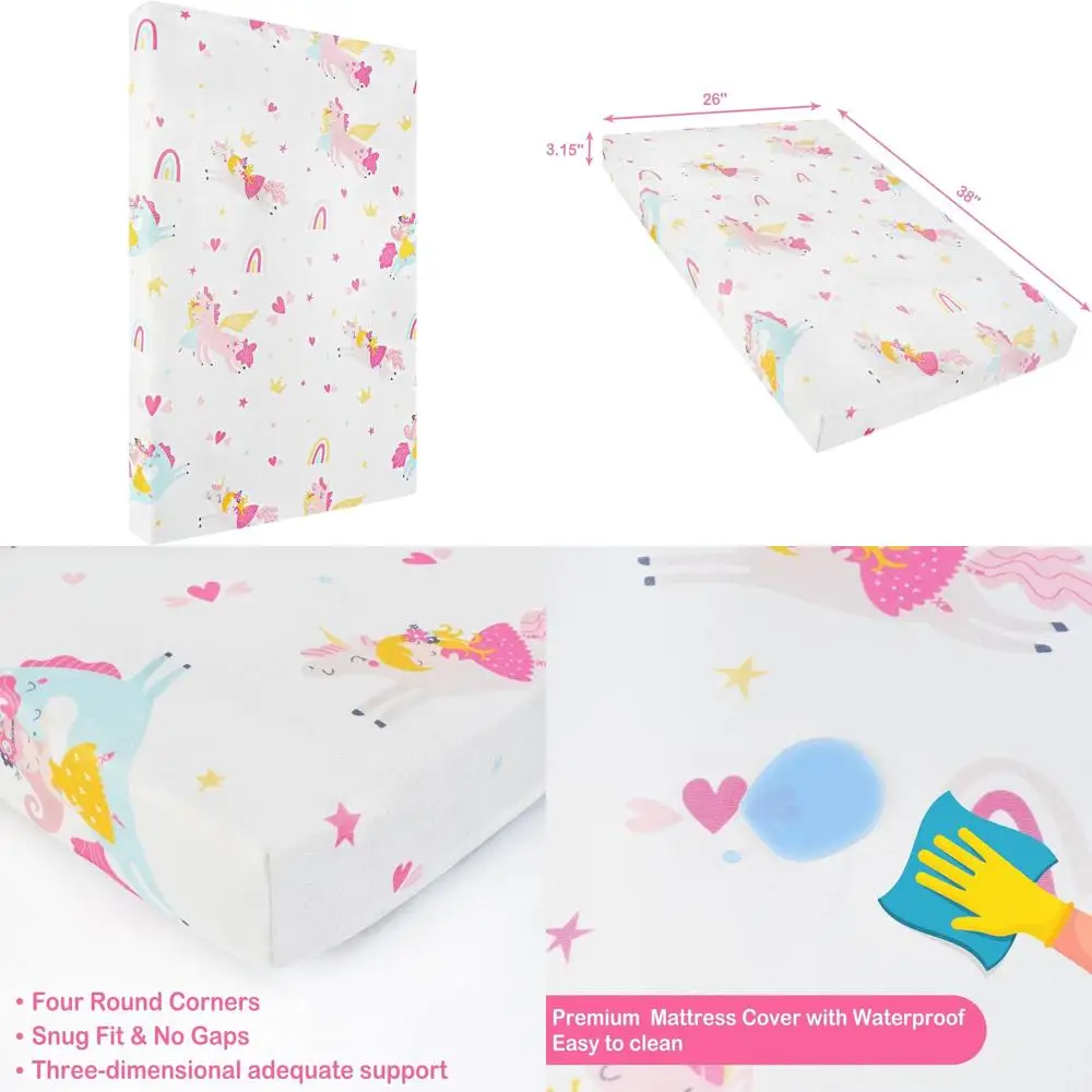 

Portable Premium Soft Playard Mattress - 38 x 26, Breathable, Odorless, Comfortable, Stable