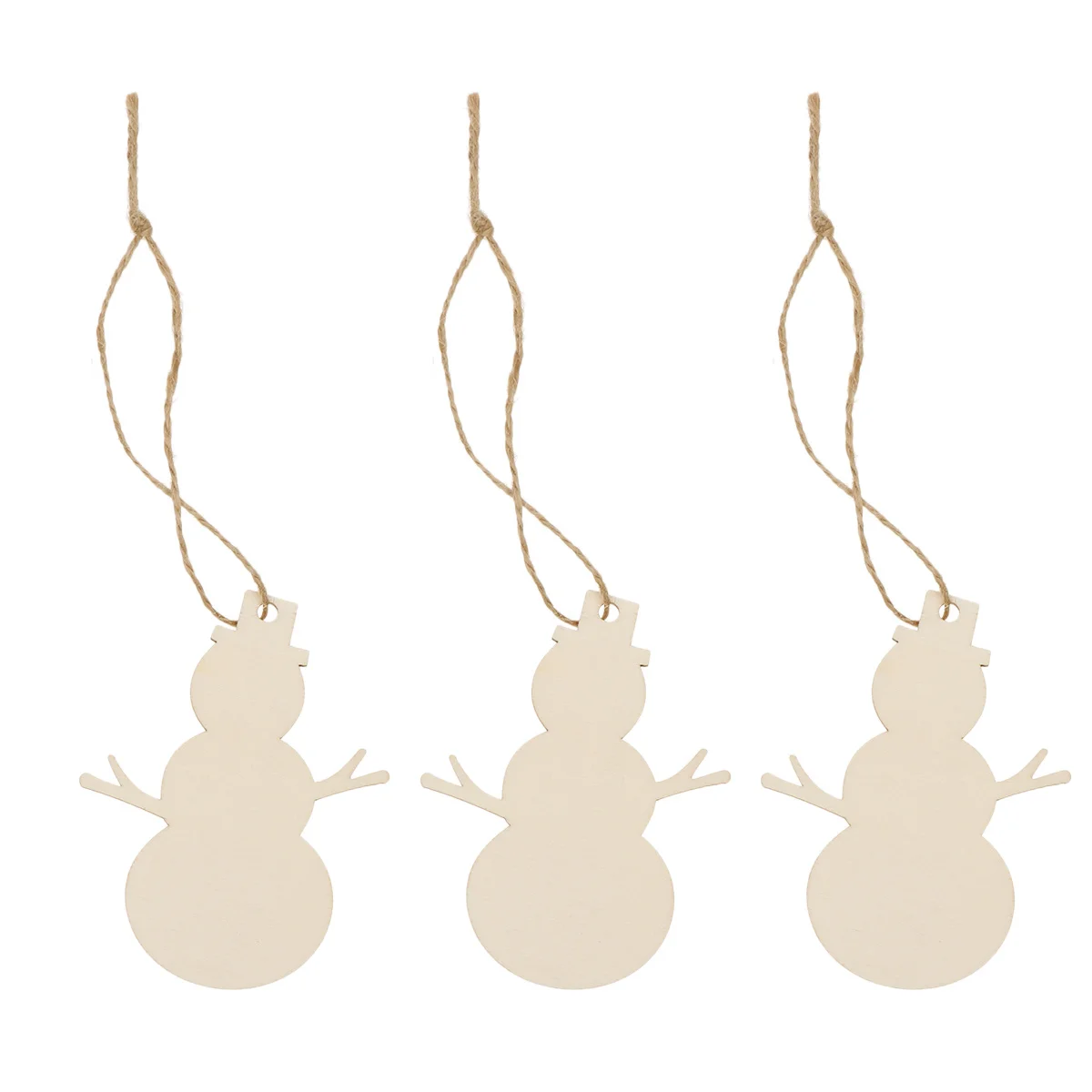 

50Pcs Wooden Hanging Pendant Christmas Tree Ornament Xmas Party Hanging Decor Home Decoration Snowman Party Adornment