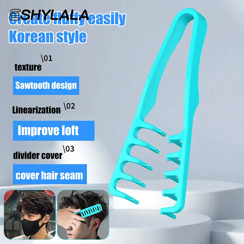 

Volumizing Wide-Tooth Hair Styling Comb Curling Tools Fluffy Texture For Men Ideal For All Hair Types Hairstyling Tools