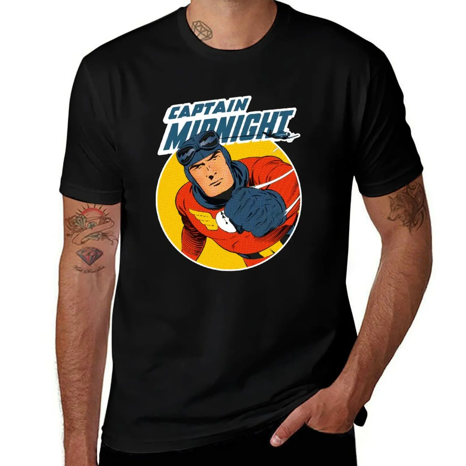 Captain Midnight focus T-Shirt man t shirt luxury T-Shirt
