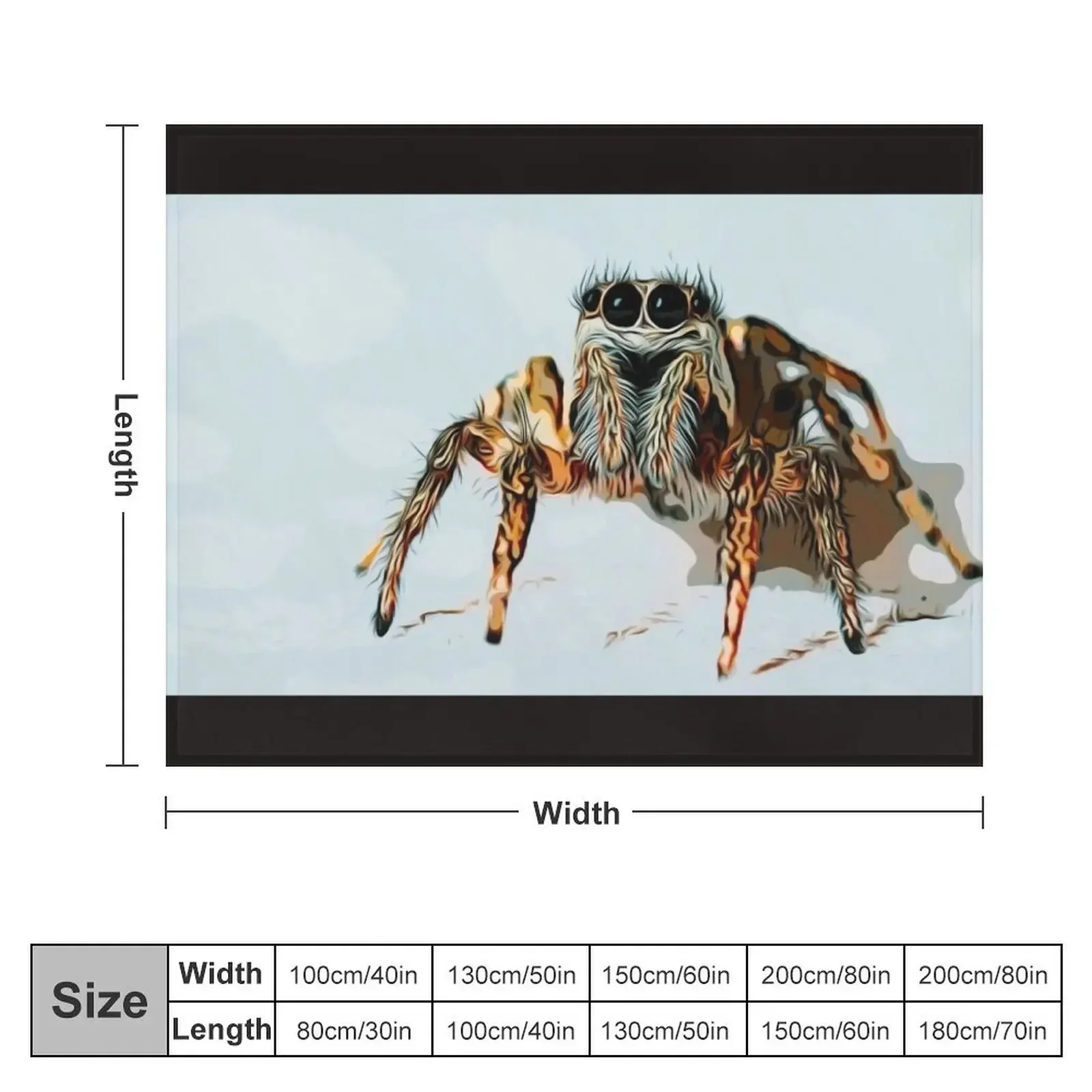 Jumping spider Throw Blanket anime halloween Tourist Loose Blankets