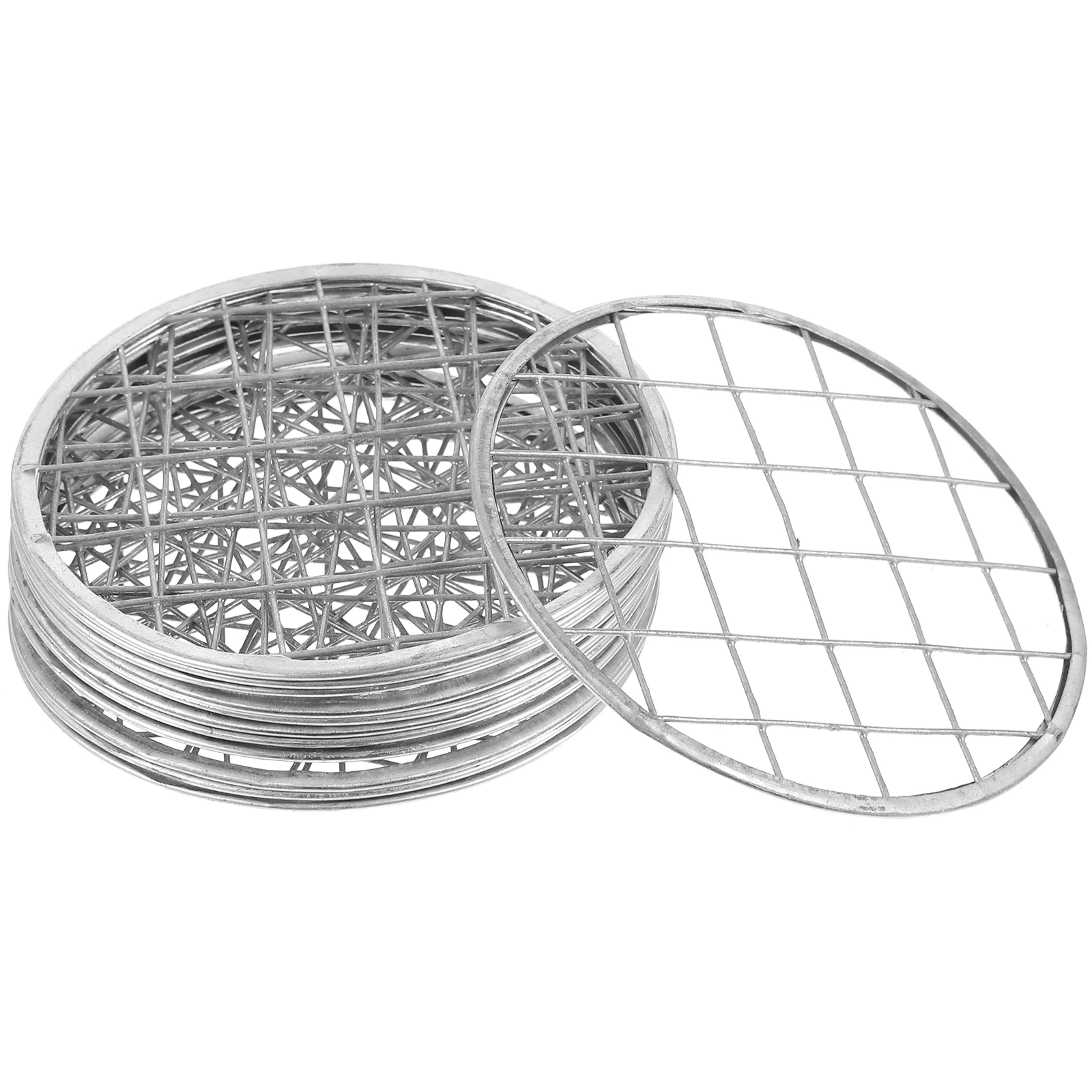 

12Pcs Mason Jar Flower Grid Metal Floral Vase Lid Mason Jar Accessories Reusable Iron Flower Grid for Wedding Party Home