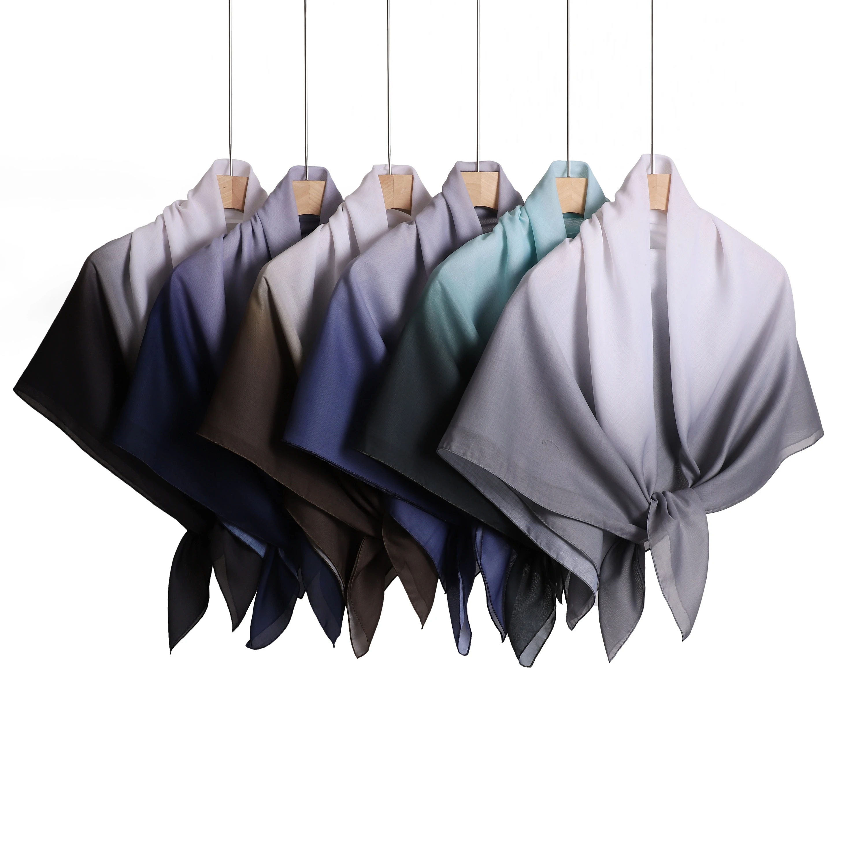 

Cotton Ombre Square Scarf Fashion Design Solid Color Soft Lady Women Muslim Veil Stylish Perfect Casual Wear Hijab Scarves