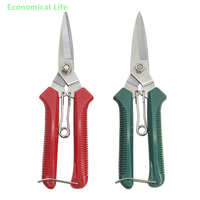 190mm Straight Head Pruning Shears Stainless Steel Non Slip Handle Garden Scissors For Bonsai Household Use
