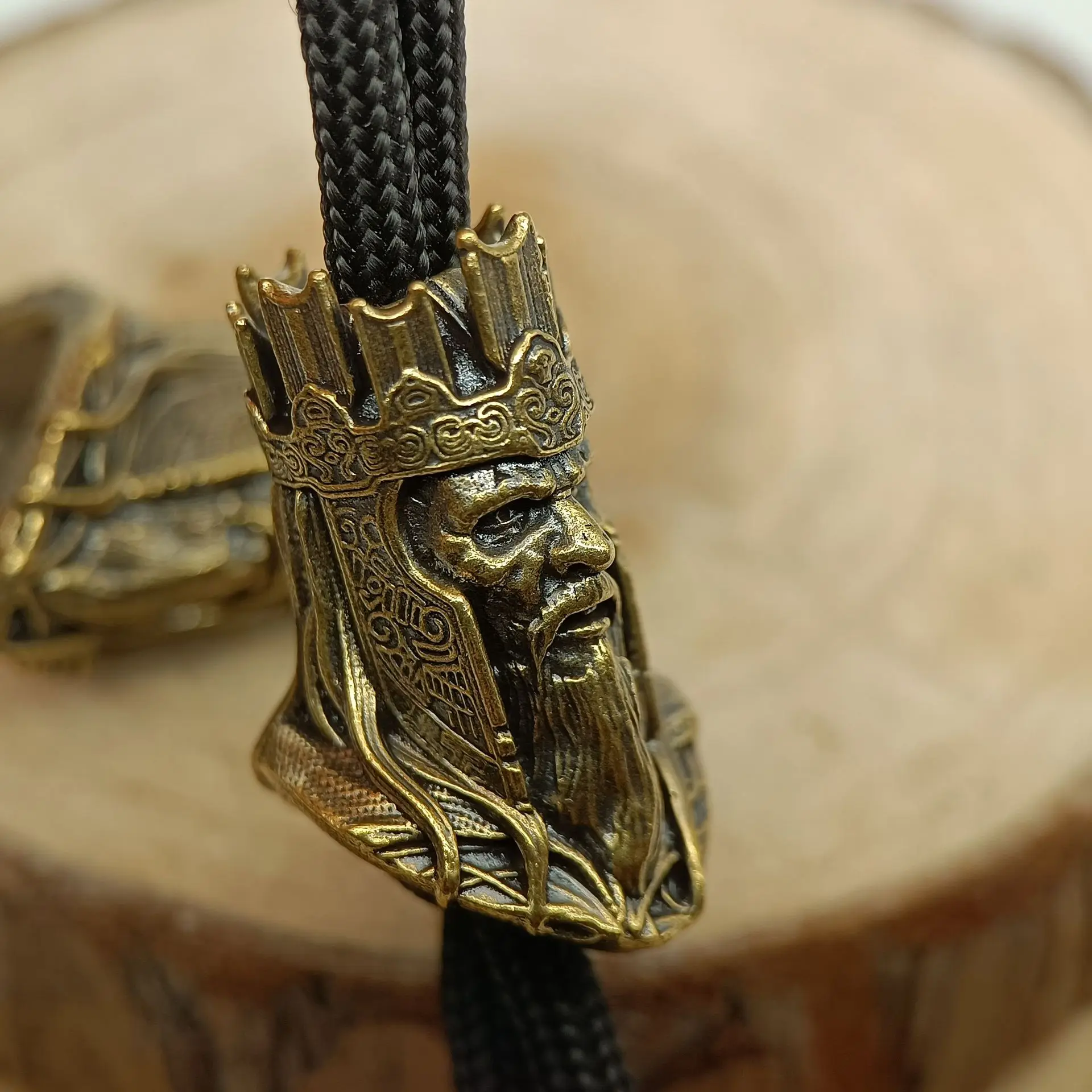 Pope head Knife Beads EDC Wear Paracord Tools Brass Copper Lanyard Pendants Character Style Key Rings Zipper DIY Accessories