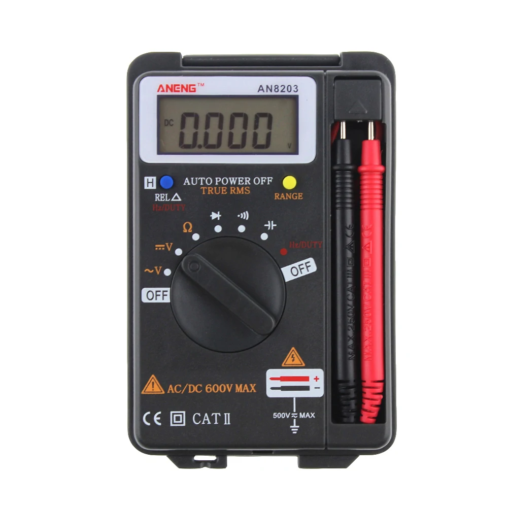 ANENG AN8203 DMM المتكاملة المحمولة جيب صغير رقمي التيار المتناوب/تيار مستمر المتعدد