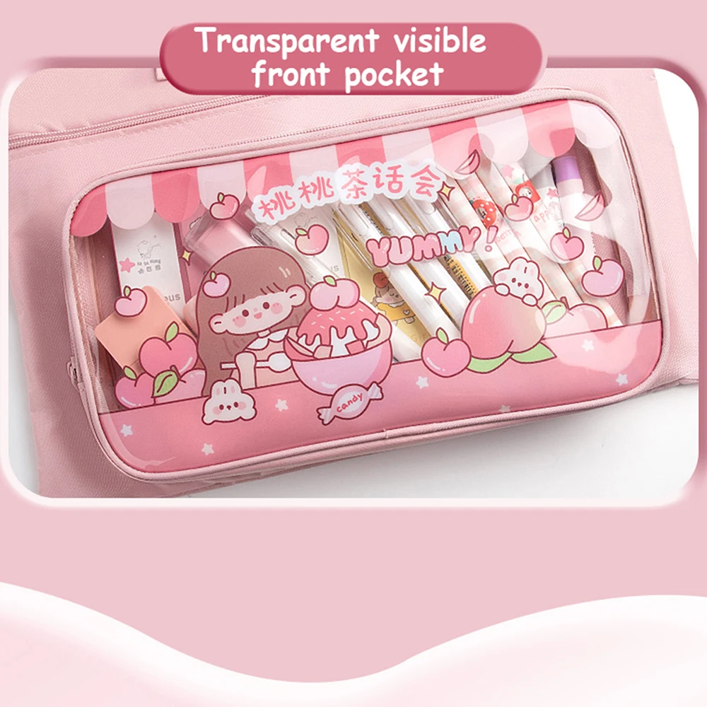 Kawaii Student Tutoring Bag A4 Children\'s Portable Book Bag Girls Boys Tutoring Class Canvas Extracurricular Storage Bag
