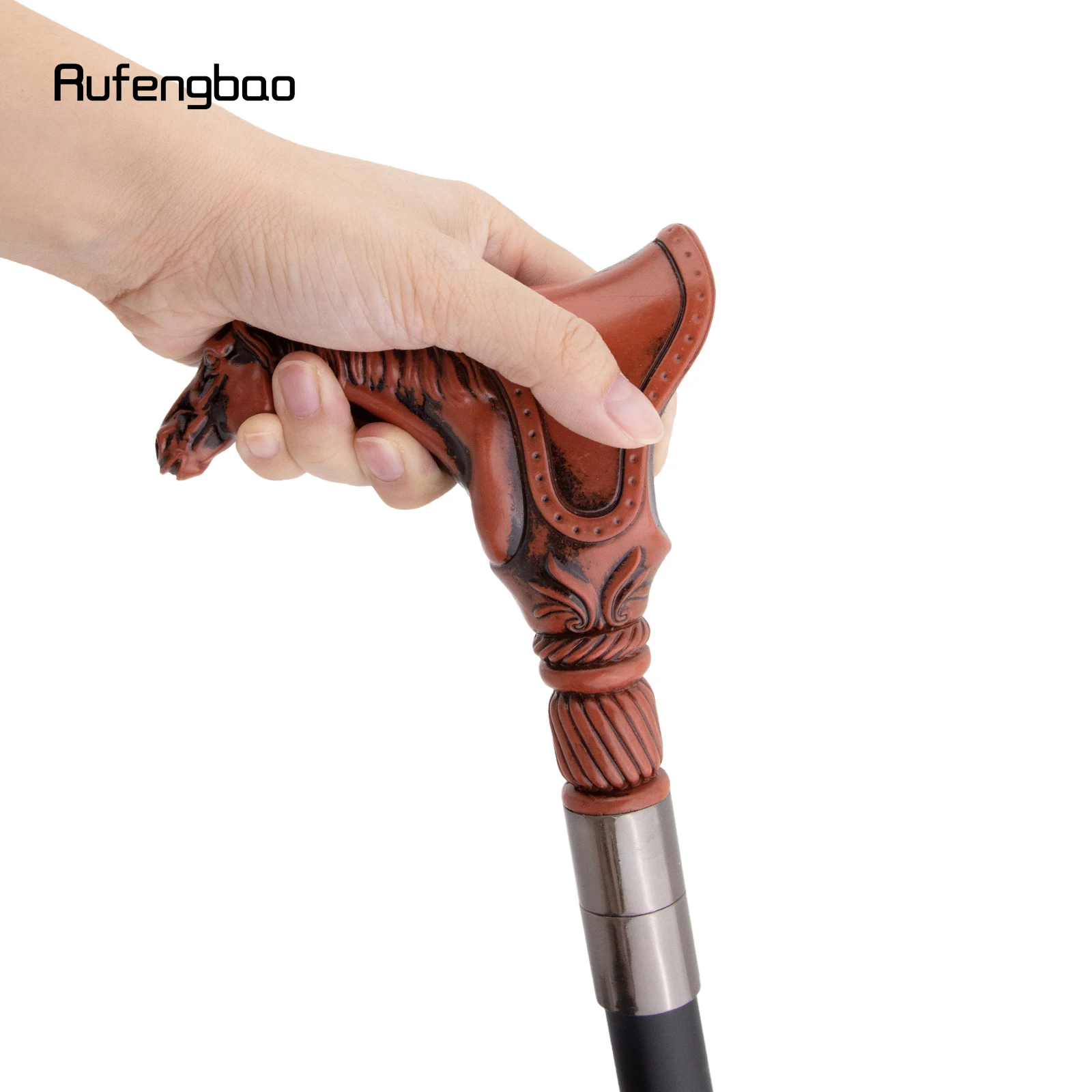 الأحمر الراتنج الحصان رئيس الحيوان موضة عصا للمشي ديكور Cospaly خمر حفلة عصرية عصا للمشي Crosier 94 سنتيمتر