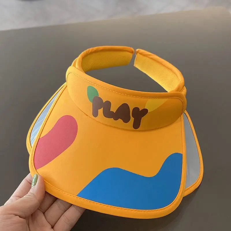 الفتيان والفتيات الشاطئ الأشعة فوق البنفسجية حماية الشمس قبعات علوية فارغة قبعة الأطفال الصيف كبيرة حافة الظل حماية الشمس قبعات عطلة الاطفال