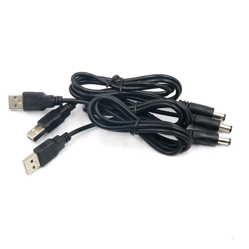 5PCS USB Boost Cable DC to DC 5V 9V 12V Power Bank Step Up Module DC 5.5*2.1MM Interface