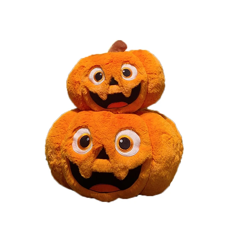 

25/35 см страшная плюшевая подушка в виде тыквы оранжевого цвета, эмоциональная подушка для лица, мягкое плюшевое украшение, подарок для вечеринки