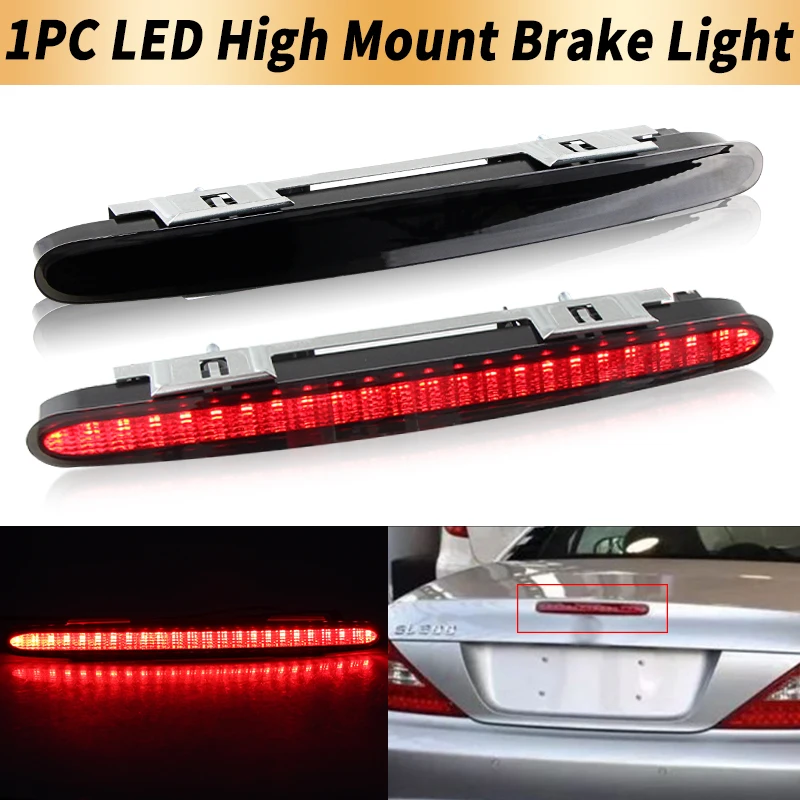 1PC LED High Mount Third Brake Light Canbus For Mercedes-Benz SL R230 SL500 SL600 SL63 2001-2012 Red Tail Stop Warning Fog Lamp