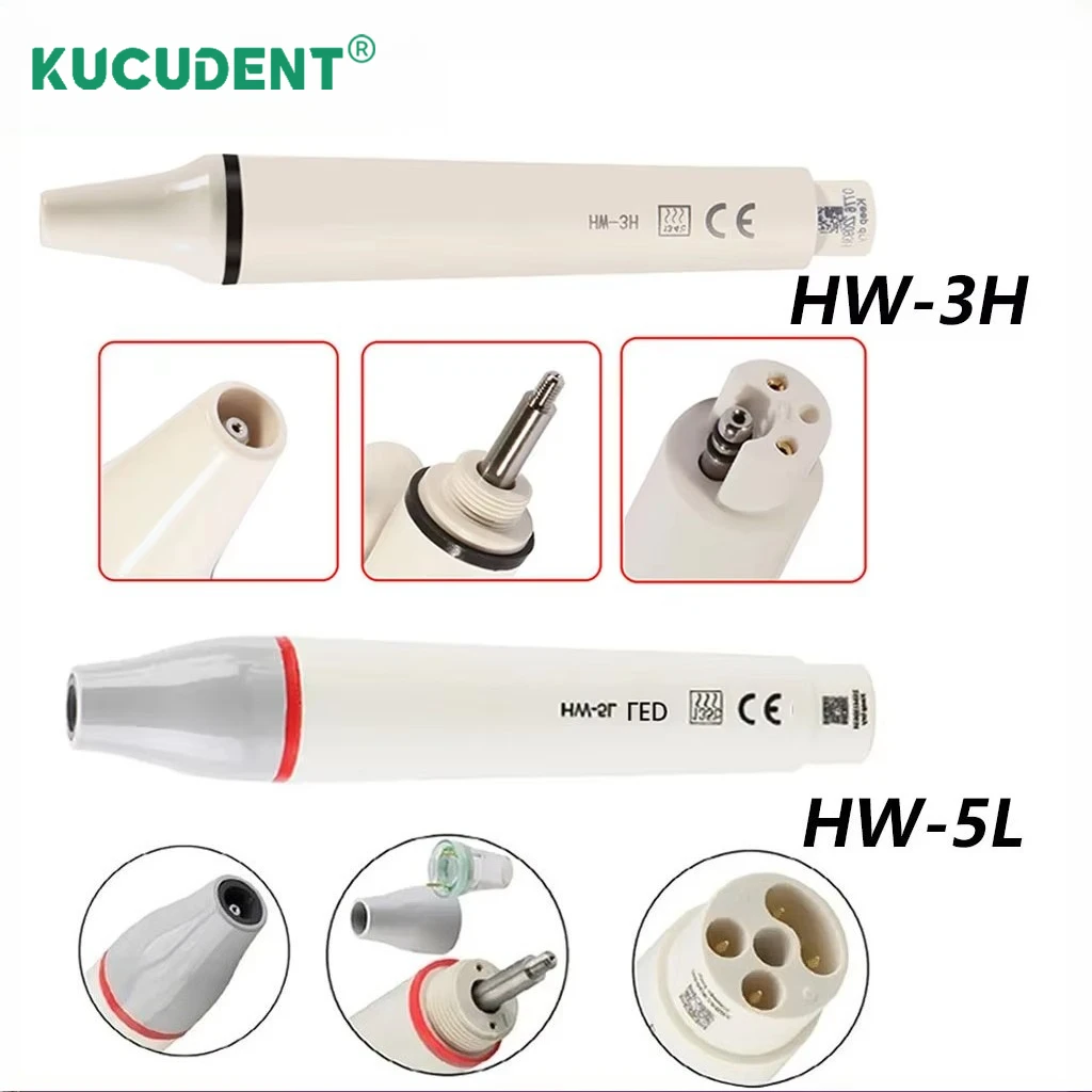 1Pc Dental Ultrasonic Piezo Scaler Handpiece Detachable Piezo Scaling Handle LED Fit WOODPECKER/EMS HW-3H HW-5L Cleaning Unit