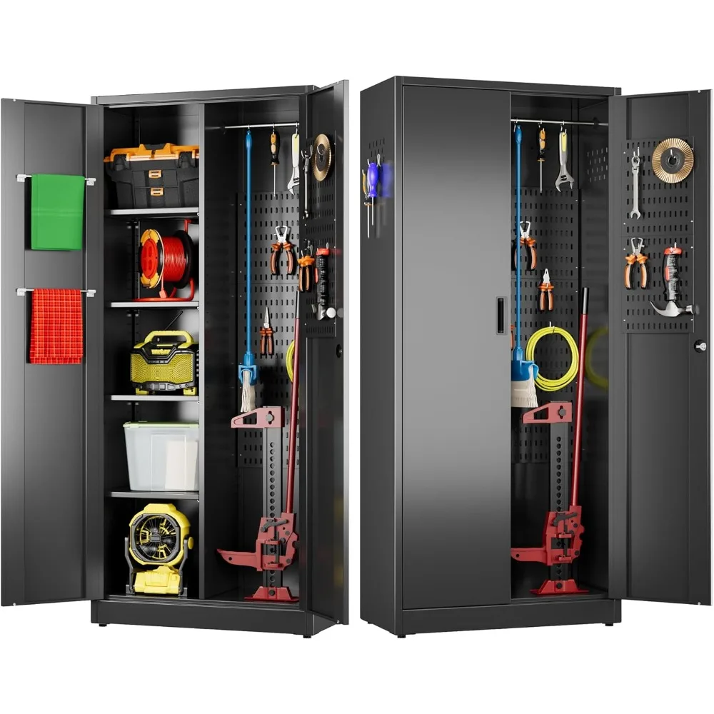 

Шкаф для хранения инструментов для чистки металла с запирающейся дверью, 13 крючками и вешалками для полотенец, шкаф для хранения веток для Janitorial S