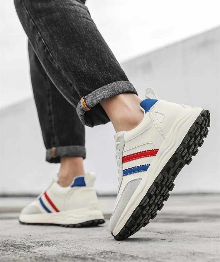 Fashionable Breathable Waterproof Durable Slip resistant Casual Increase by 4/6/8/10 centimeters Mens heightening shoes