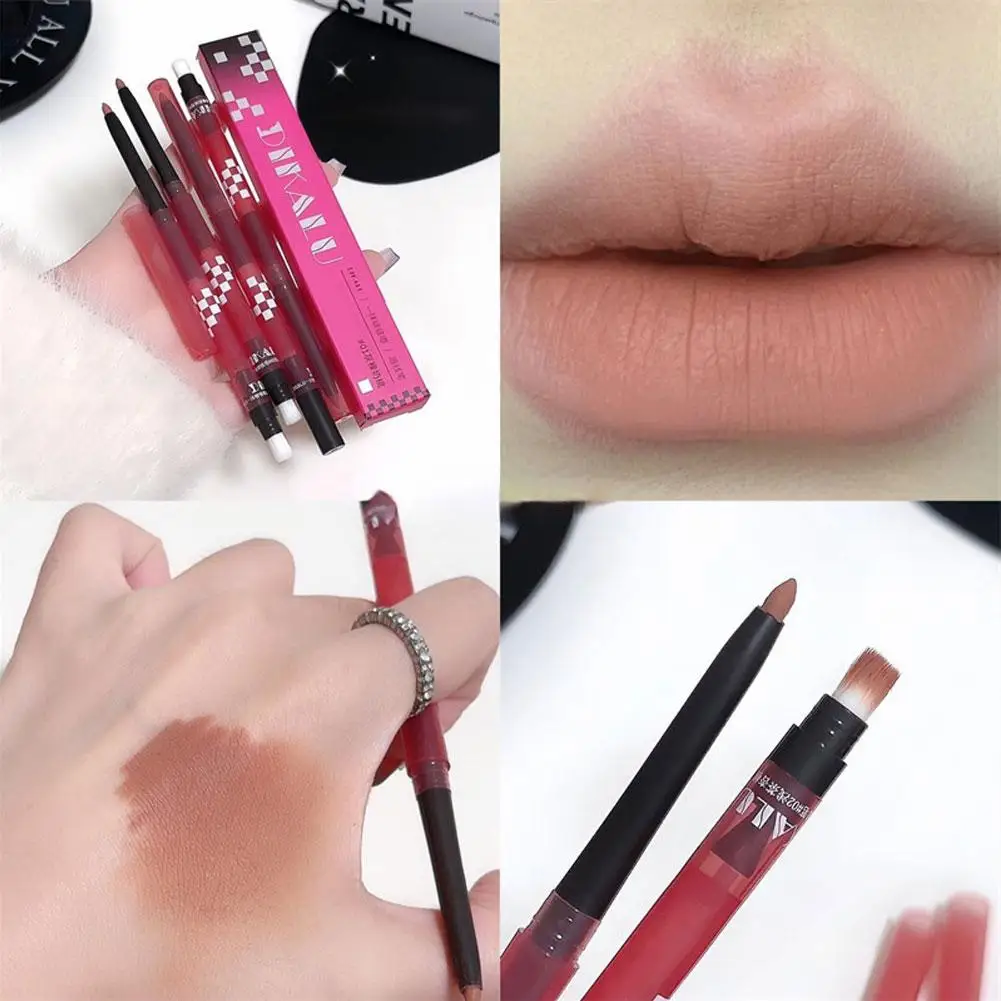 브랜드 매트 누드 립 라이너 방수 지속력 있는 자연스러운 여성 립스틱 펜 입체적 표현 립 플럼핑 두두 립 케어