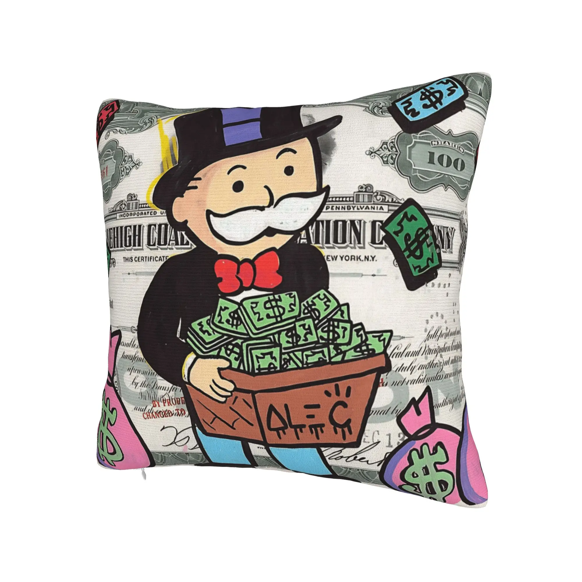 Alec Monopoly B Lucky Dragon Pillow Case  Funny Pillow Cover Custom Pillowcases For Wedding Party Home Decor