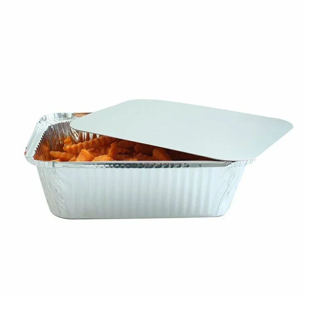 

With Lids Pans Silver 16*13*4.2cm Accessories Home Aluminum Foil 200PCS