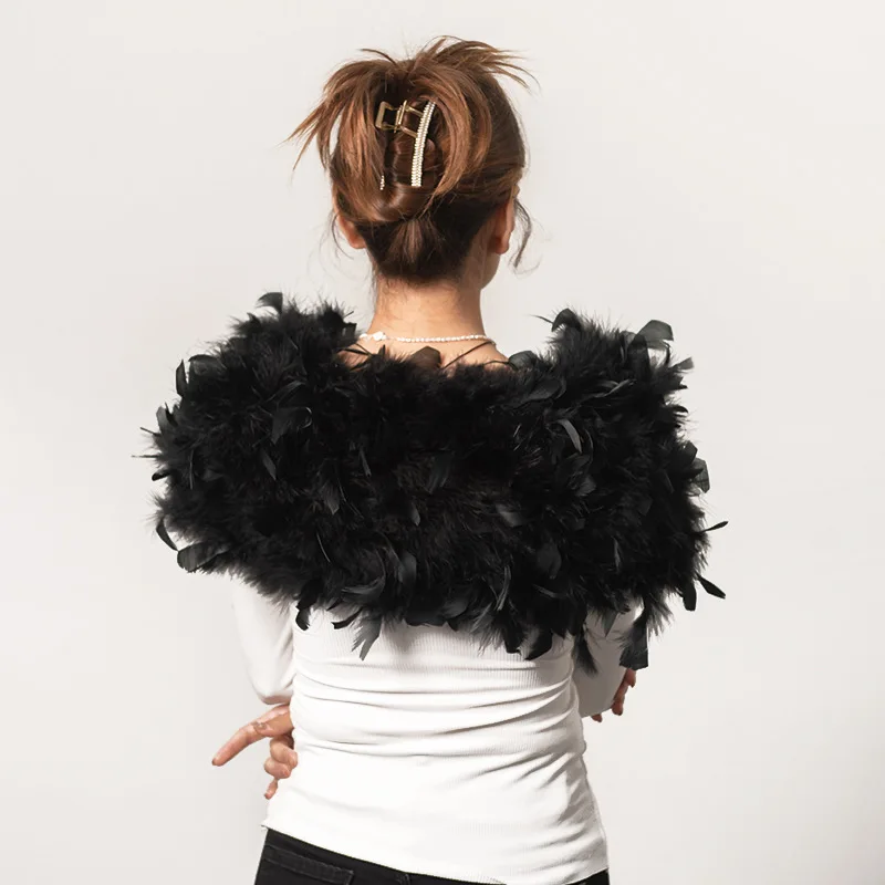 Feather Shrugs Shawls Shoulder Wrap Capes Warm Bridal Party Bride Wrap Special Occasion Cape