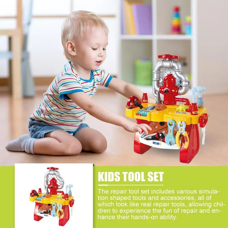 Kids Tool Set Toy Funny Tool Set Toy For Pretend Play And Education Tool Bench Toy Safe And Durable Construction Toys