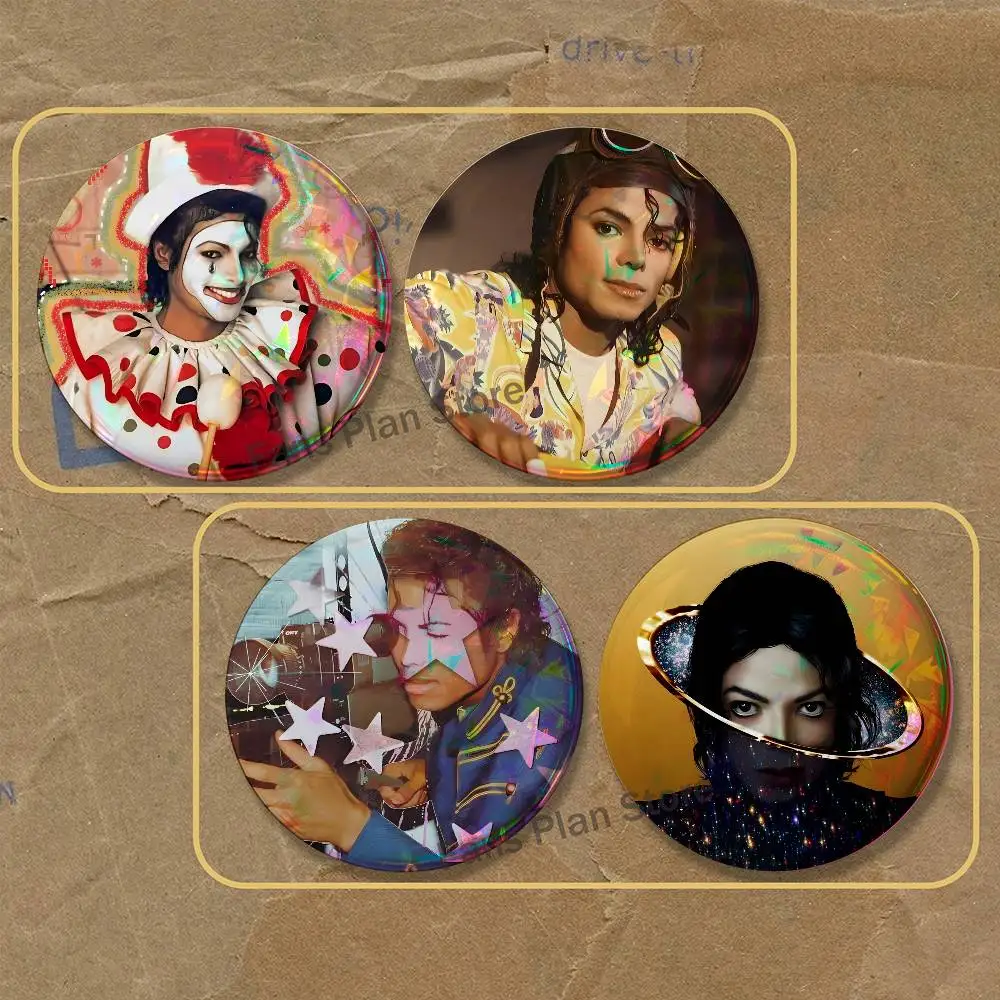 M-Michael Singer J-Jacksonn Brooches For Backpack Accessories 25,32,44,58,75mm Round Enamel Pins 2-piece Set Fan Merchandise