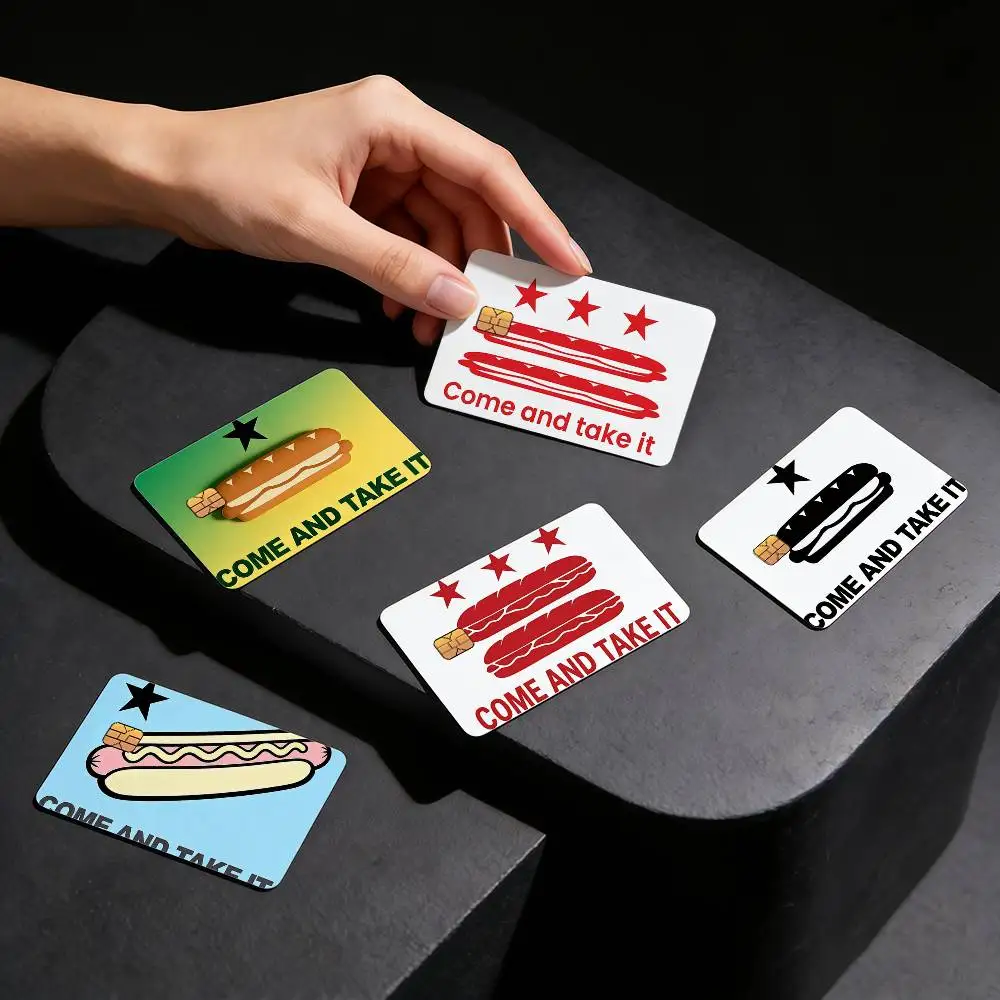 Fun Sandwich Meme Come And Take It Parody Creative Bank Card Sticker Covers Chip Cards Credit Card Skins Scratch Protection