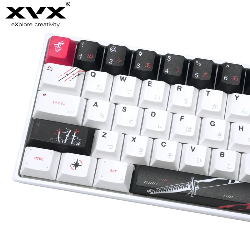 

XVX Yuki Aim Japanese Cherry Keycaps Anime Keycaps PBT Dye-Sublimation Thick Keycaps Cherry Profile 134 Keys