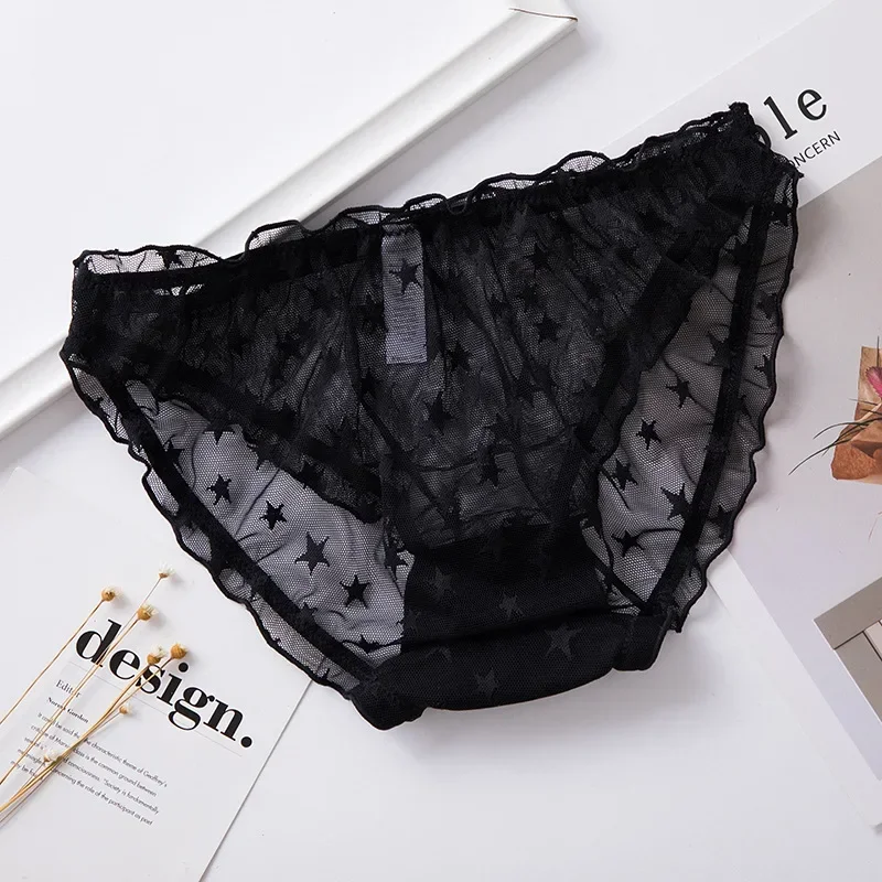 Female Lace Transparent Hollow Underwear Women Sexy Thongs Panties G Strings Underpanties Charming Underwear Sex Lingerie Ladies