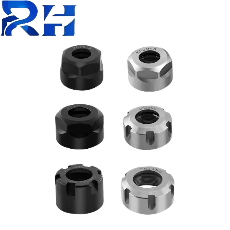 High-precision ER11A ER16M ER20ER25UM Nut Lengthens ER32 Nut 40 Chuck, Handle, Cap Engraving Machine, Nut Motor Spindle