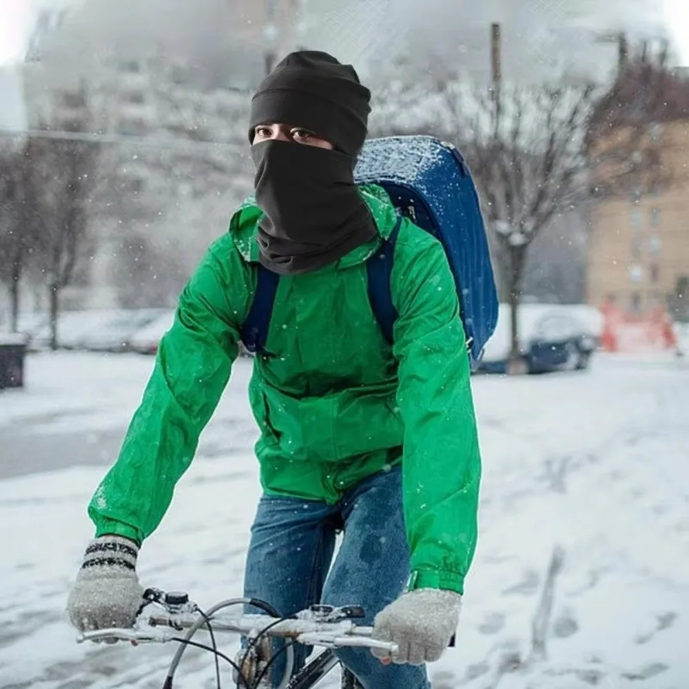 Nuevo Dralon sombrero bufanda conjunto a prueba de frío cálido calentador de cuello a prueba de viento casco gorra Unisex