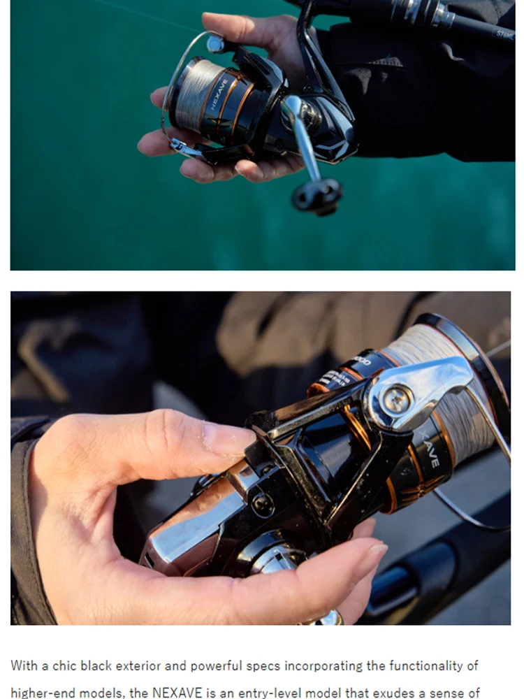 2026 SHIMANO Angelrolle NEXAVE Silent Drive mit klappbarem Griff ANTI-TWIST FINAR-C Salzwasser/Süßwasser Metallspule – Detail 4