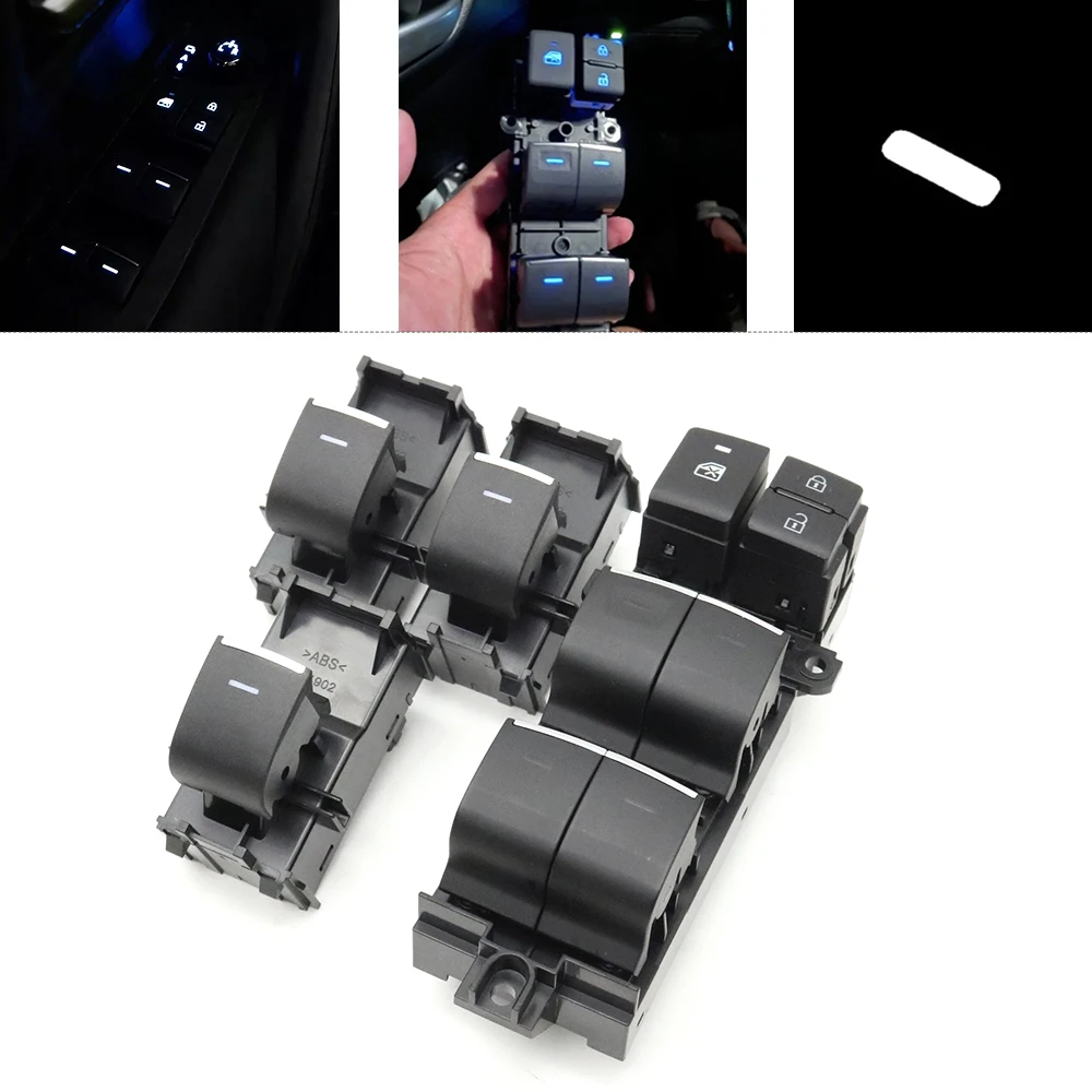 

RHD/LHD LED Electric Window Glass Lifting Control Button Switch For Toyota Corolla Yaris Cross RAV4 xa50 Camry CHR Avalon Levin