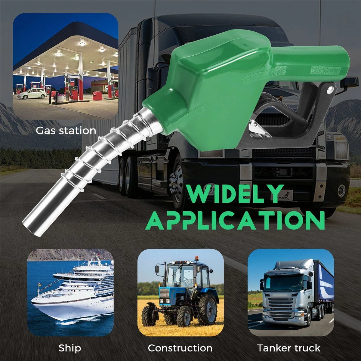 

for Gas Station Pistol Refueling Machine Auto Shut Off Fuel Gasoline/diesel Refueling Gun with Rotary Joint Refueling Nozzle
