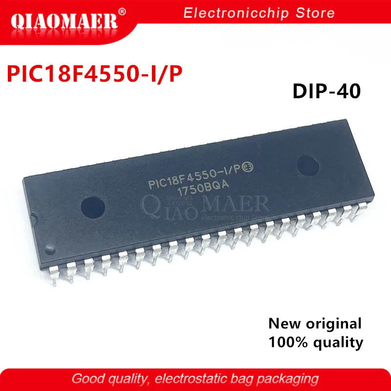 1PCS New Original PIC18F4550-I/P PIC18F4550 18F4550 DIP-40 IC PIC MCU 16KX16 pic18f4550 i/p