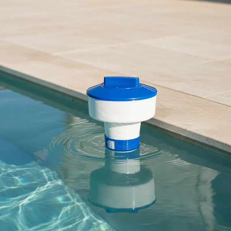 Schwimmender Pool-Chlorspender, automatischer Sterilisator, verstellbare Öffnung, PP-Halter für 1-3 Zoll große Chlortabletten, Pool, SPA – Detail 6