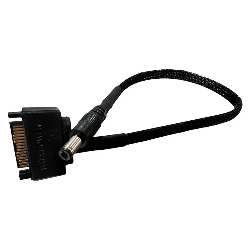 ABGI for SATA to DC 5521 Power Cable for SATA Male to DC 5.5mm x 2.1mm Converter Adapter 12V Output for ATX Power Supply