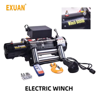 Automobile Off-road Self Rescue Small Electric Winch Crane Traction Vehicle Mounted Winch Electric Winch Motor 12V 24V 12000LBS