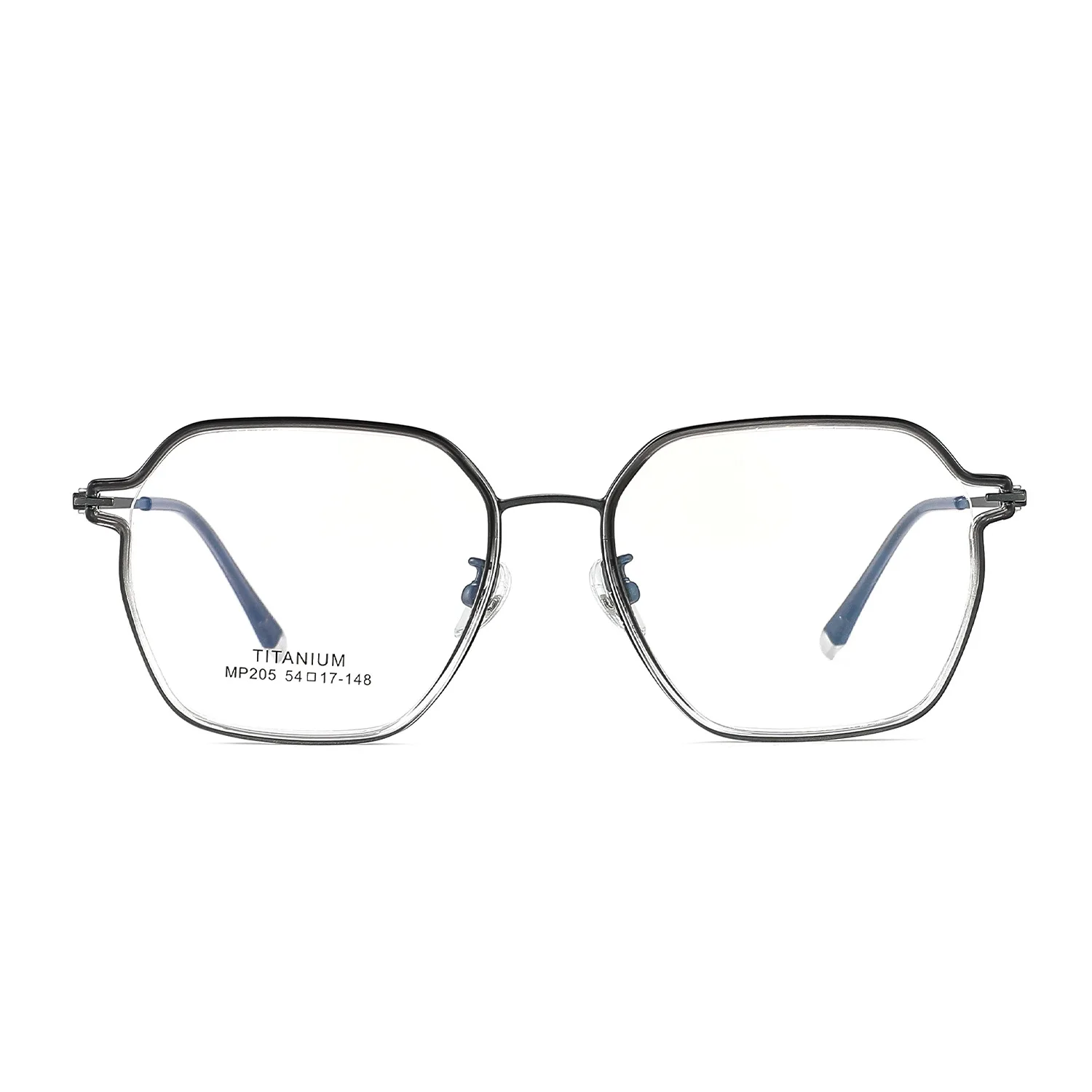 ALICIA Luxury Ultra light TR90 Pure Titanium Fashion Retro Polygon Spectacle Full Frame Optical Prescription Frames Woman Men