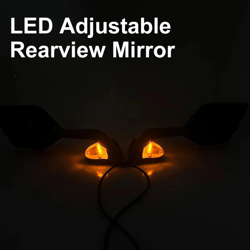 New YZF R1 R1M 2020-2025 Motorcycle Accessories Rearview Mirrors with LED Rotating Adjustable Wing Mirrors