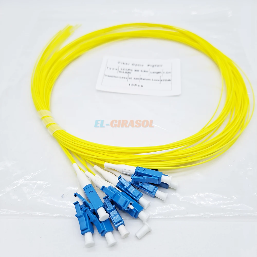 LC/UPC Fibra optica Simplex 9/125 Single Mode Fiber Optic Pigtail, 0.9 mm LSZH Outer Jacket 1.5M FTTH