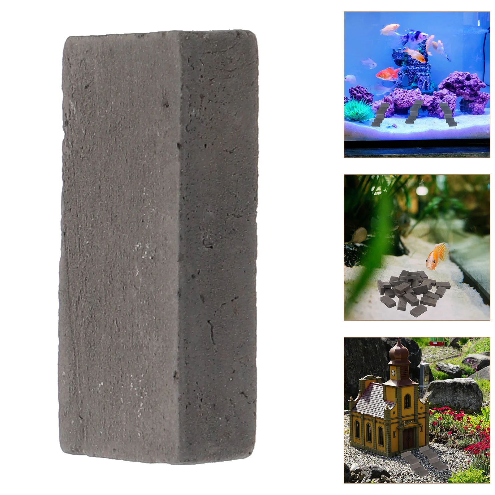 40pcs Miniature Bricks Rectangle Fake Wall Brick Models Diy Micro Landscaping Fish Tank Decor Sand Table Layout Building