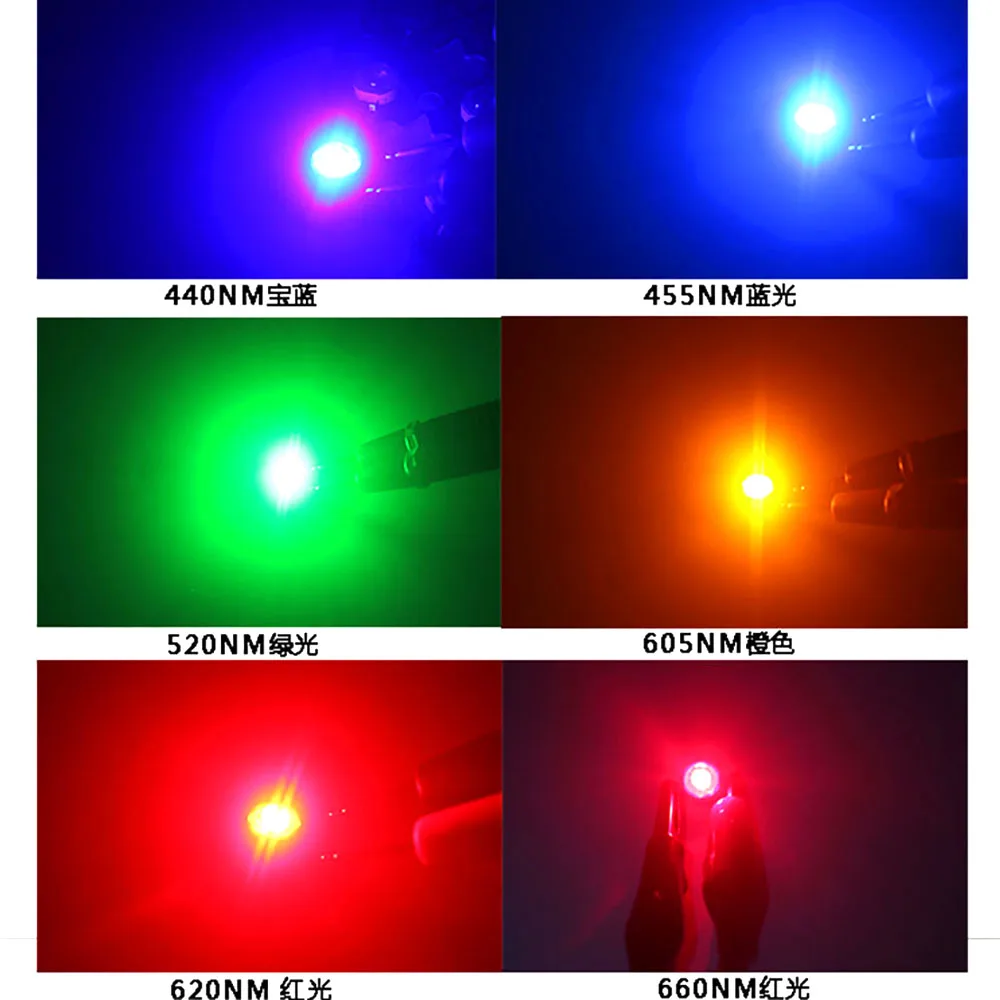 

10X 20mm 3V 1W 3W High Power Chip Light Bead White Red Blue Green Led Beads Emitter LED Bulb Diodes Lamp with Star Min Heatsink