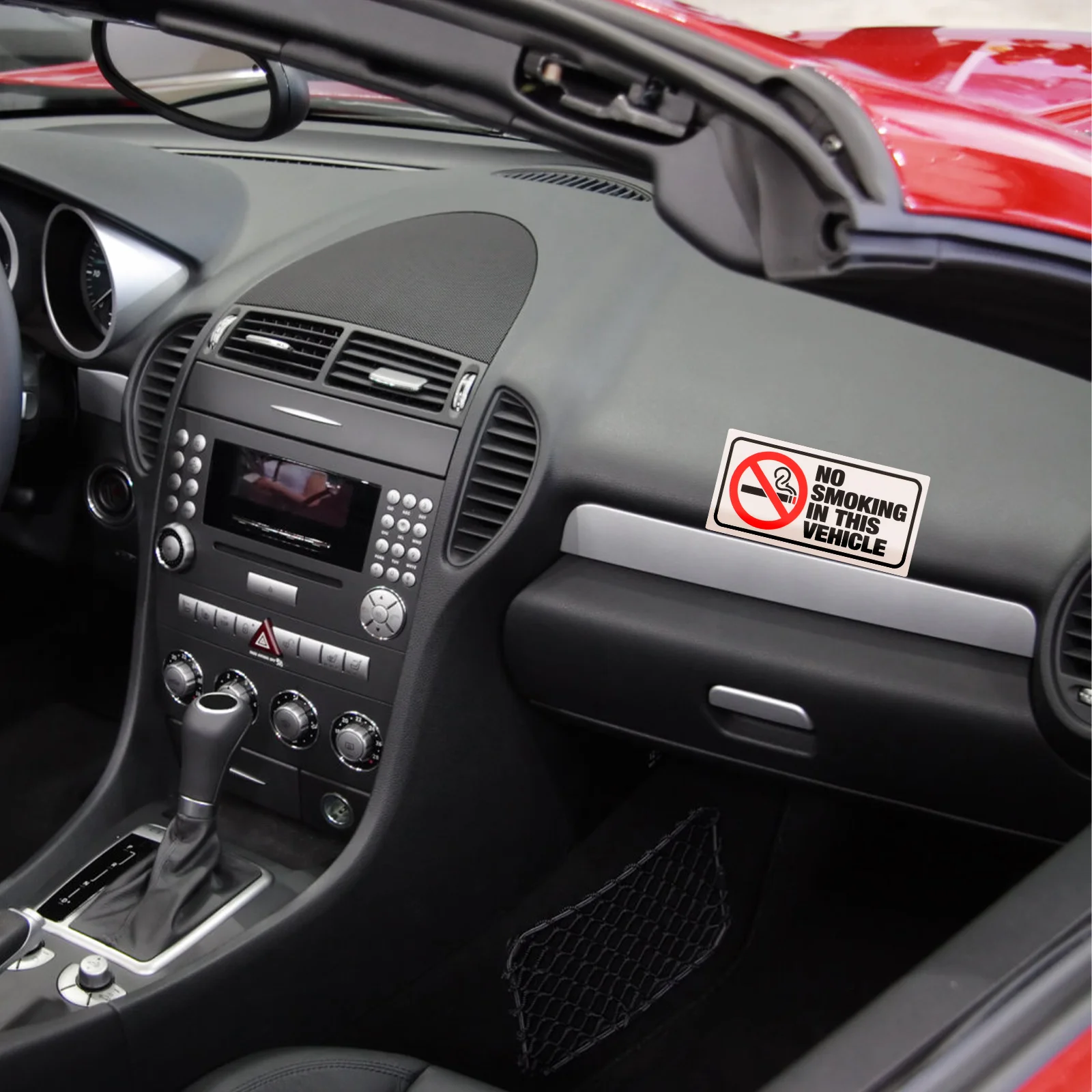 6 Pcs No Smoking Sticker Stickers Warning Labels Sign for Vehicle This Water Proof