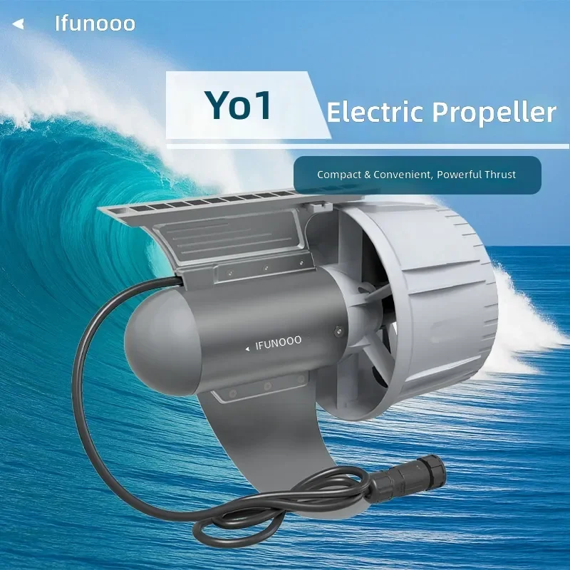 600W Electric Outboard Motor 29lbs Thrust Brushless Trolling Motor for Kayak Canoe Boat Fishing Fresh Salt Water Propeller