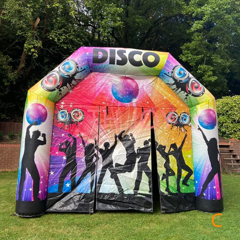 free air shipping to door,customized inflatable cube tent Inflatable Display Event Cube Tent inflatable nightclub With Led Light